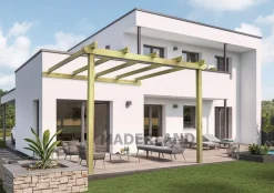 MADERLAND - Pergola en bois adossée - modèle lloret - 420 x 300 cm