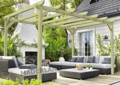 MADERLAND - Pergola en bois autoportante - modèle cambados - 420 x 420 cm