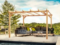 MADERLAND - Pergola en bois autoportante - modèle linares - 600 x 400 cm