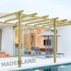 MADERLAND - Pergola en bois adossée - modèle oviedo - 600 x 420 cm