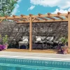 MADERLAND - Pergola en bois adossée - modèle palma - 400 x 400 cm