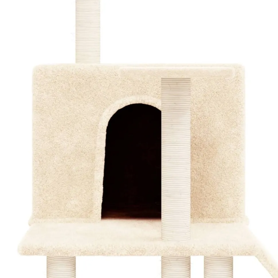 MAISON EXCLUSIVE - Arbre à chat avec griffoirs en sisal crème 109 cm