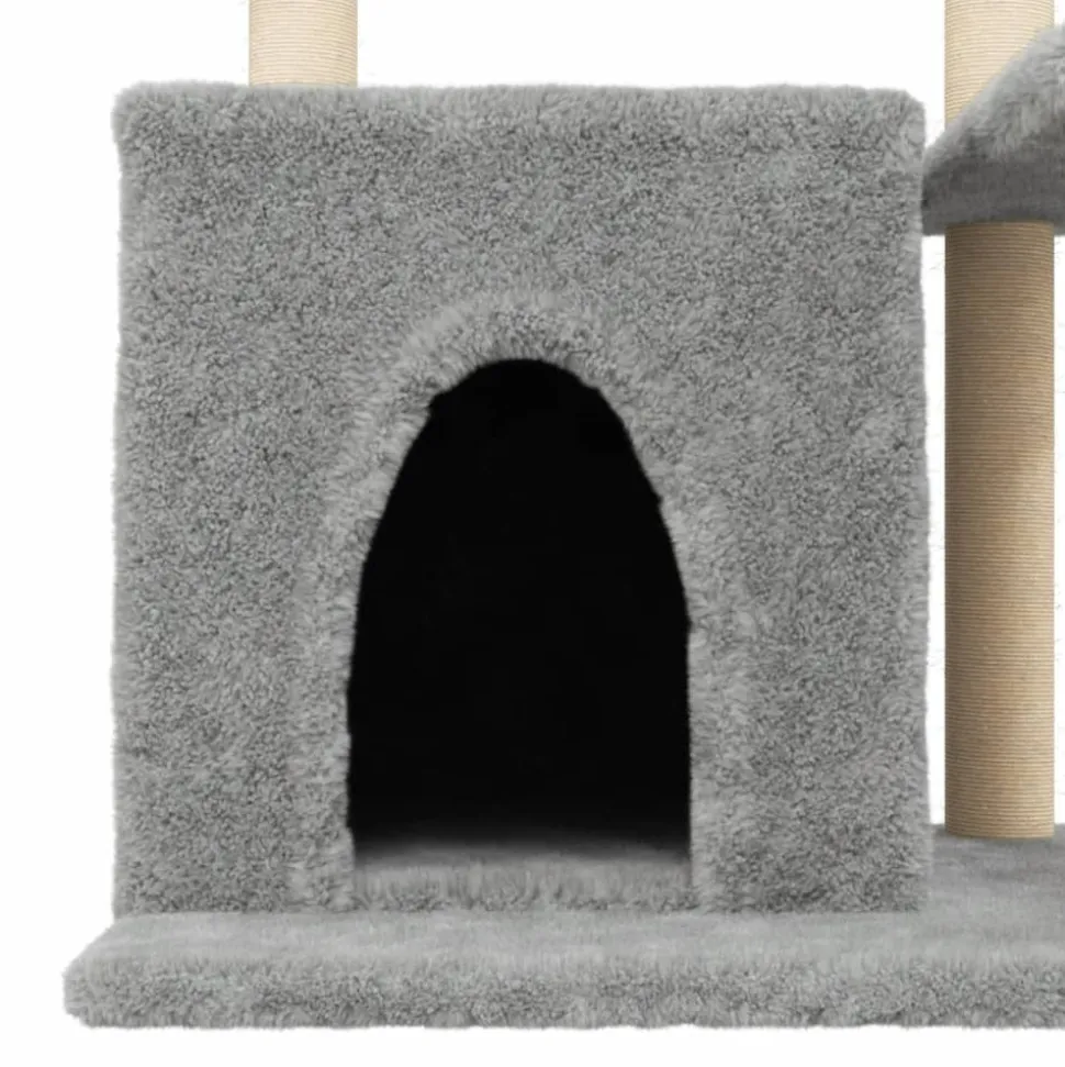 MAISON EXCLUSIVE - Arbre à chat avec griffoirs en sisal gris clair 83 cm