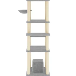 MAISON EXCLUSIVE - Arbre à chat avec griffoirs en sisal gris clair 154 cm