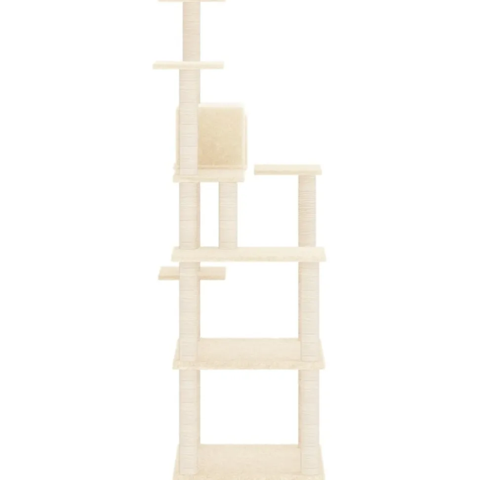 MAISON EXCLUSIVE - Arbre à chat avec griffoirs en sisal crème 153 cm