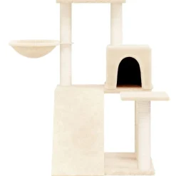 MAISON EXCLUSIVE - Arbre à chat avec griffoirs en sisal crème 82 cm
