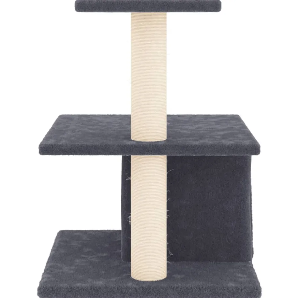 MAISON EXCLUSIVE - Arbre à chat avec griffoirs en sisal gris foncé 48 cm