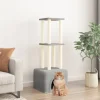 MAISON EXCLUSIVE - Arbre à chat avec griffoirs en sisal gris clair 133,5 cm