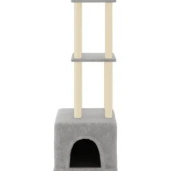 MAISON EXCLUSIVE - Arbre à chat avec griffoirs en sisal gris clair 133,5 cm