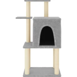 MAISON EXCLUSIVE - Arbre à chat avec griffoirs en sisal gris clair 97 cm