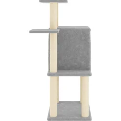 MAISON EXCLUSIVE - Arbre à chat avec griffoirs en sisal gris clair 97 cm