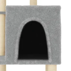 MAISON EXCLUSIVE - Arbre à chat avec griffoirs en sisal gris clair 97 cm