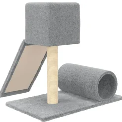MAISON EXCLUSIVE - Arbre à chat avec griffoir en sisal gris clair 59 cm