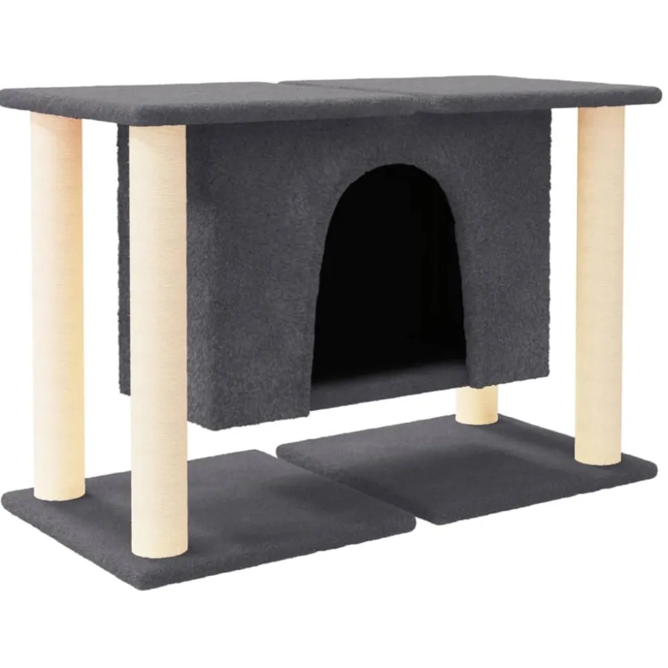 MAISON EXCLUSIVE - Arbre à chat avec griffoirs en sisal gris foncé 50 cm
