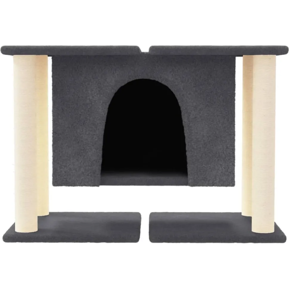 MAISON EXCLUSIVE - Arbre à chat avec griffoirs en sisal gris foncé 50 cm