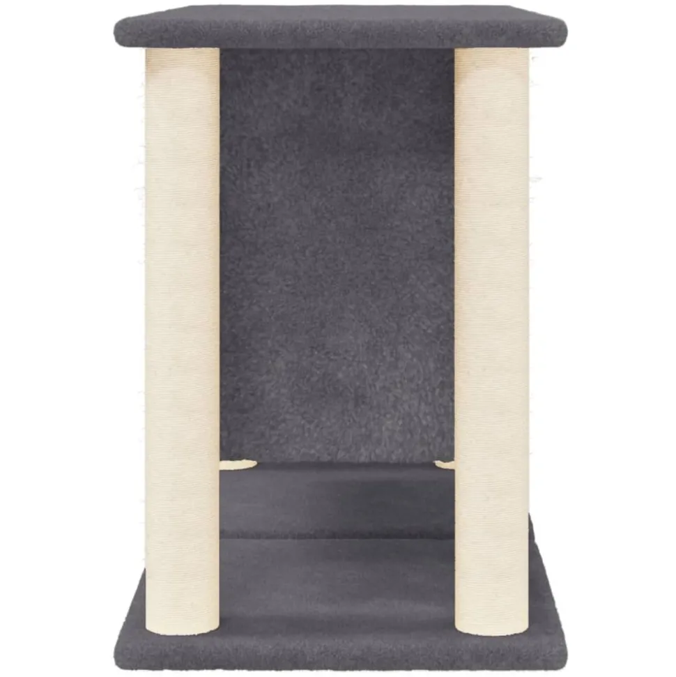 MAISON EXCLUSIVE - Arbre à chat avec griffoirs en sisal gris foncé 50 cm