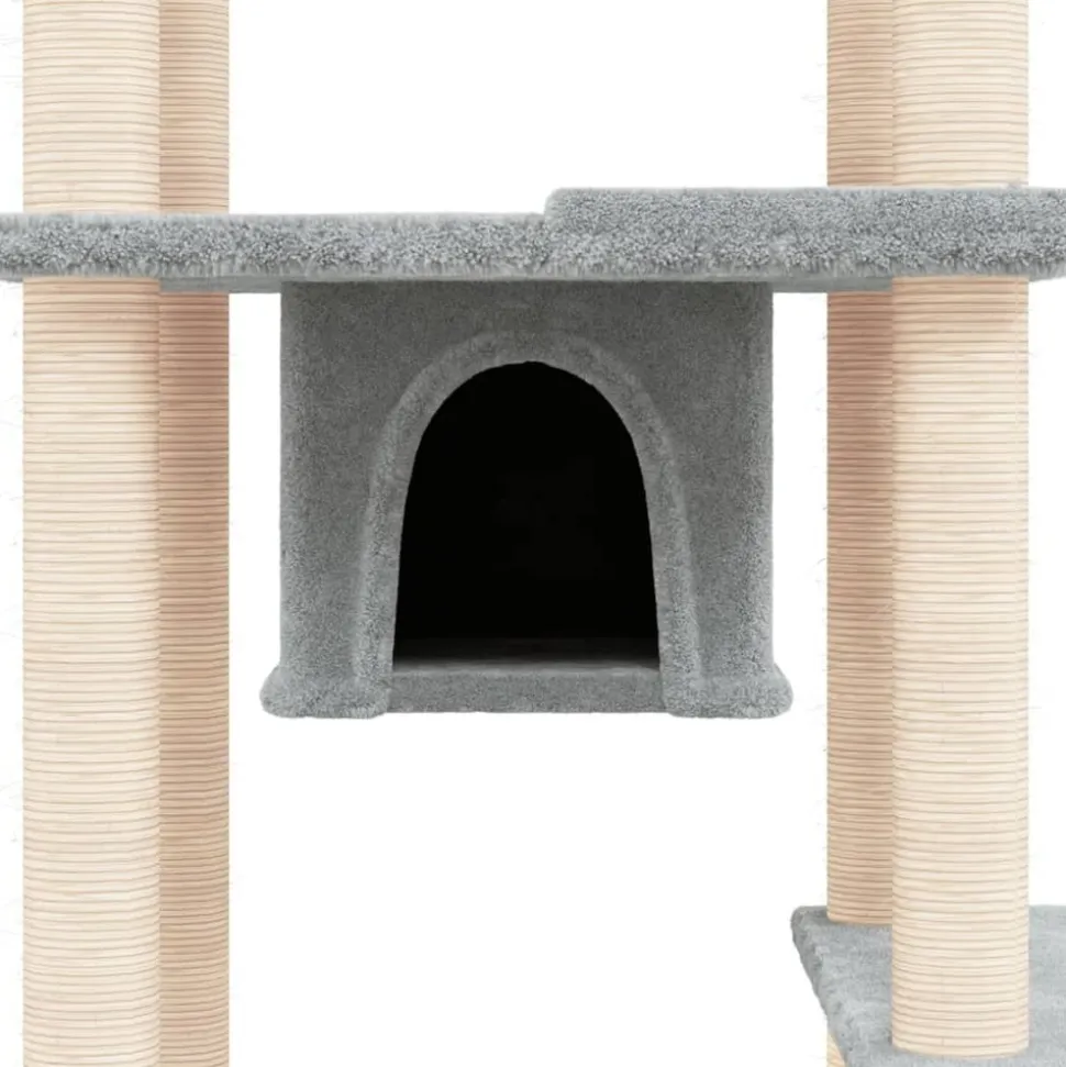 MAISON EXCLUSIVE - Arbre à chat avec griffoirs en sisal gris clair 176 cm