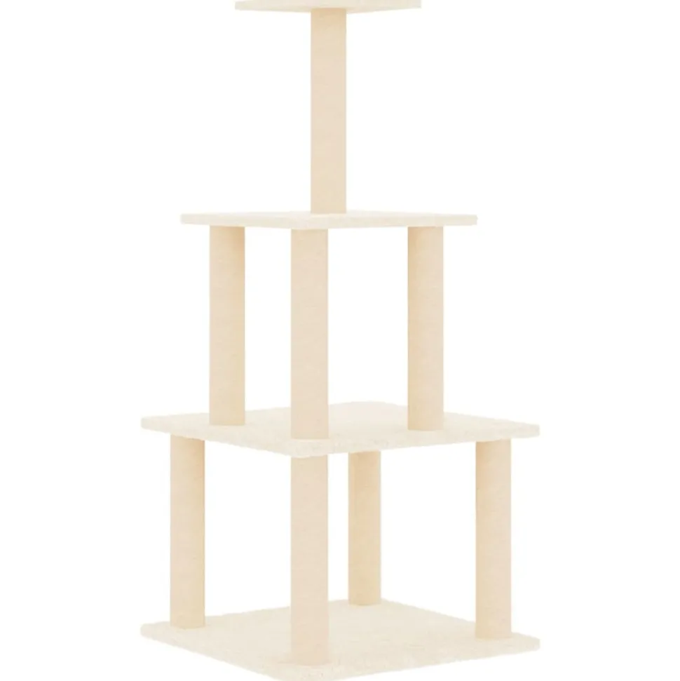 MAISON EXCLUSIVE - Arbre à chat avec griffoirs en sisal crème 111 cm
