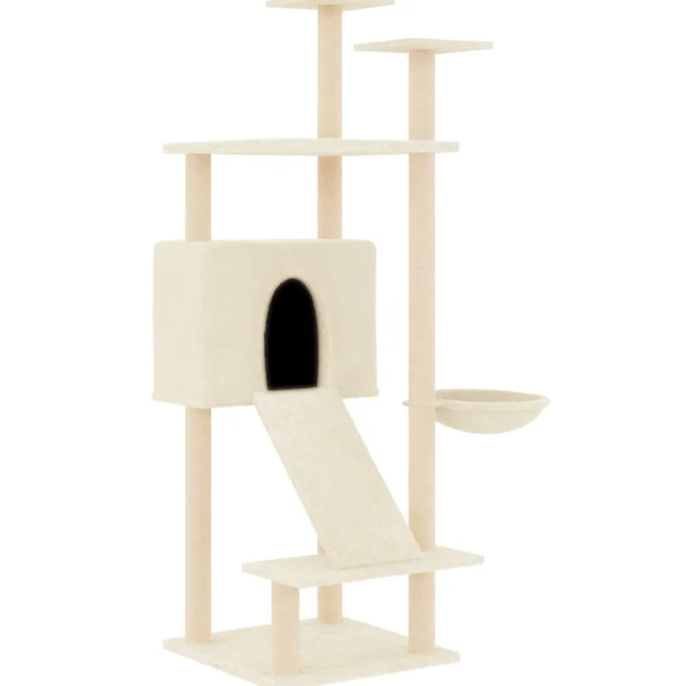 MAISON EXCLUSIVE - Arbre à chat avec griffoirs en sisal crème 153 cm