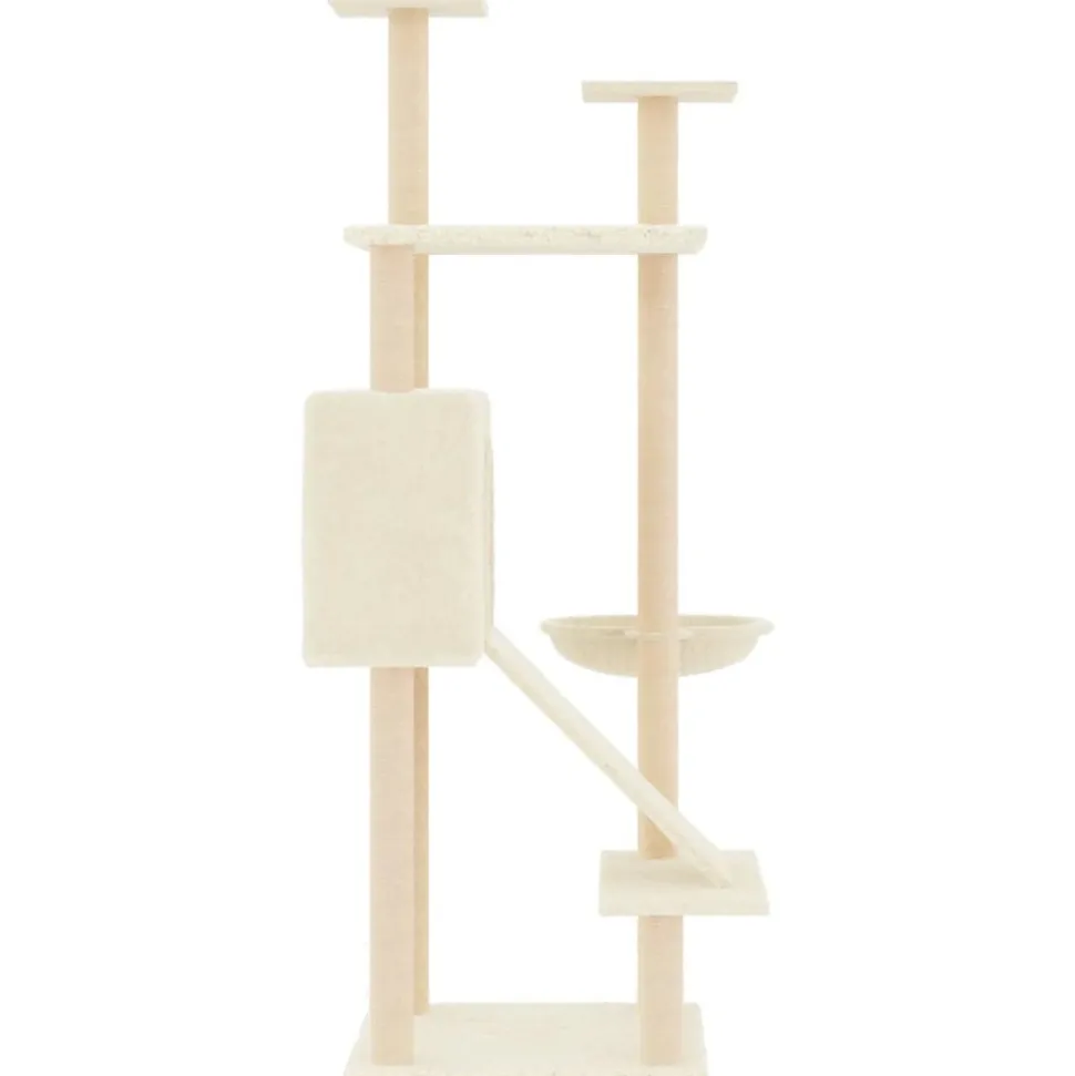 MAISON EXCLUSIVE - Arbre à chat avec griffoirs en sisal crème 153 cm