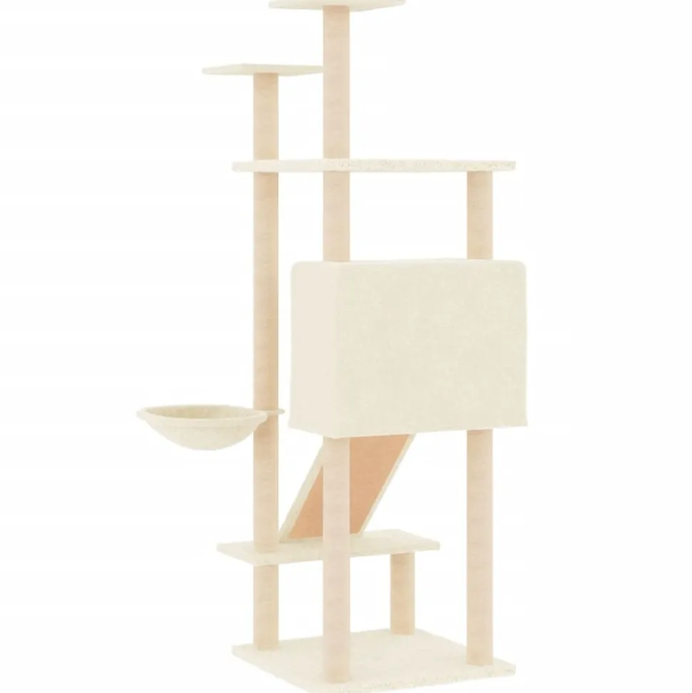 MAISON EXCLUSIVE - Arbre à chat avec griffoirs en sisal crème 153 cm