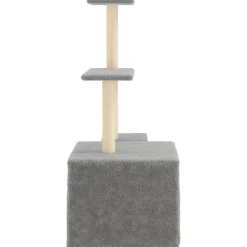 MAISON EXCLUSIVE - Arbre à chat avec griffoirs en sisal gris clair 110 cm