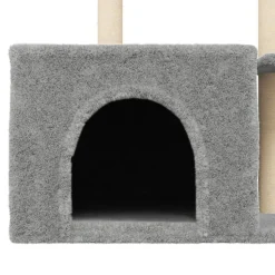 MAISON EXCLUSIVE - Arbre à chat avec griffoirs en sisal gris clair 110 cm