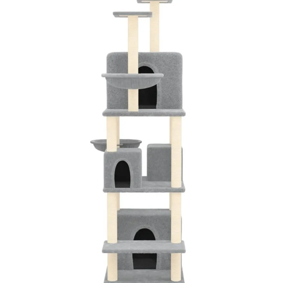 MAISON EXCLUSIVE - Arbre à chat avec griffoirs en sisal gris clair 180 cm