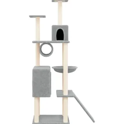 MAISON EXCLUSIVE - Arbre à chat avec griffoirs en sisal gris clair 168 cm