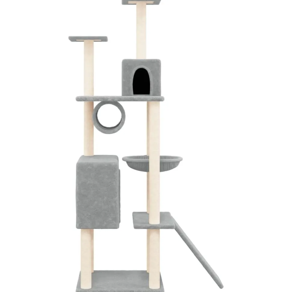 MAISON EXCLUSIVE - Arbre à chat avec griffoirs en sisal gris clair 168 cm