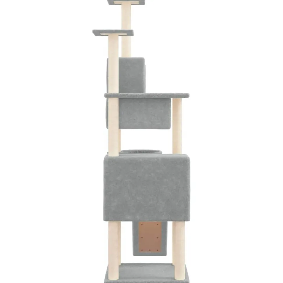 MAISON EXCLUSIVE - Arbre à chat avec griffoirs en sisal gris clair 168 cm