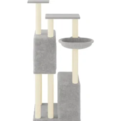 MAISON EXCLUSIVE - Arbre à chat avec griffoirs en sisal gris clair 122 cm