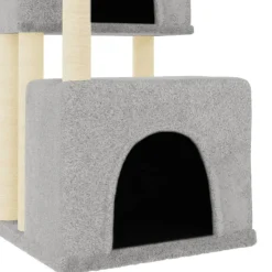 MAISON EXCLUSIVE - Arbre à chat avec griffoirs en sisal gris clair 122 cm