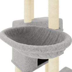 MAISON EXCLUSIVE - Arbre à chat avec griffoirs en sisal gris clair 122 cm