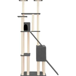 MAISON EXCLUSIVE - Arbre à chat avec griffoirs en sisal gris foncé 190 cm