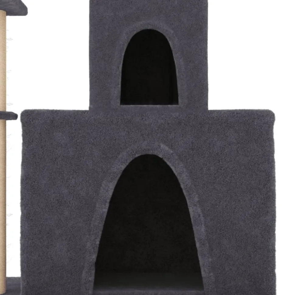 MAISON EXCLUSIVE - Arbre à chat avec griffoirs en sisal gris foncé 83 cm