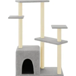 MAISON EXCLUSIVE - Arbre à chat avec griffoirs en sisal gris clair 107,5 cm