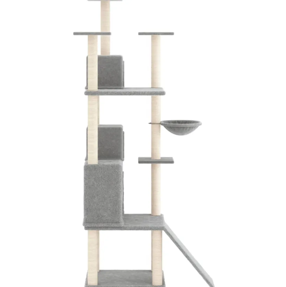 MAISON EXCLUSIVE - Arbre à chat avec griffoirs en sisal gris clair 175 cm