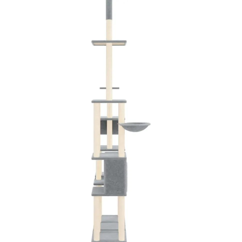 MAISON EXCLUSIVE - Arbre à chat avec griffoirs en sisal gris clair 279 cm