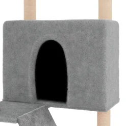 MAISON EXCLUSIVE - Arbre à chat avec griffoirs en sisal gris clair 143 cm