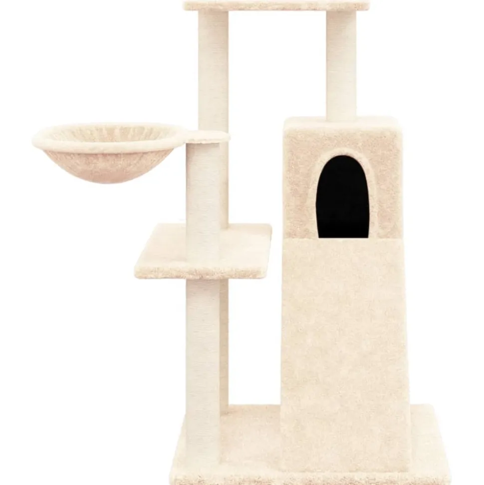 MAISON EXCLUSIVE - Arbre à chat avec griffoirs en sisal crème 82 cm