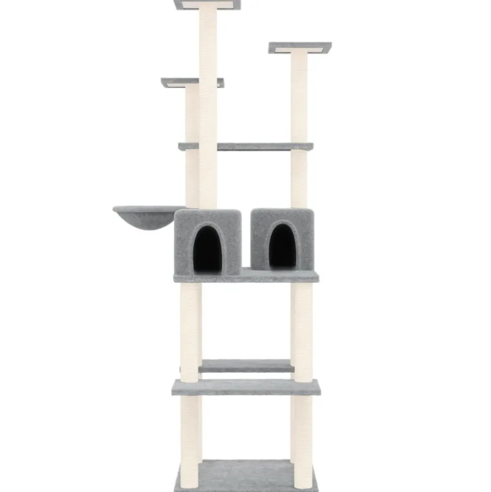 MAISON EXCLUSIVE - Arbre à chat avec griffoirs en sisal gris clair 167 cm