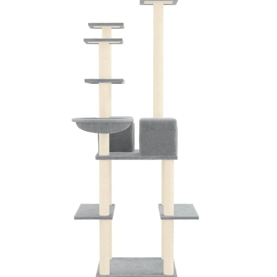 MAISON EXCLUSIVE - Arbre à chat avec griffoirs en sisal gris clair 167 cm