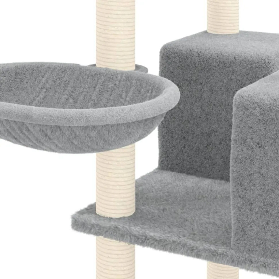 MAISON EXCLUSIVE - Arbre à chat avec griffoirs en sisal gris clair 167 cm