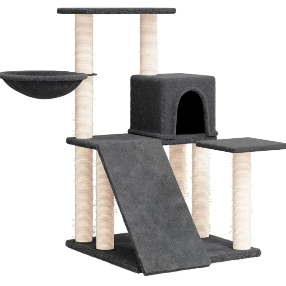 MAISON EXCLUSIVE - Arbre à chat avec griffoirs en sisal gris foncé 82 cm