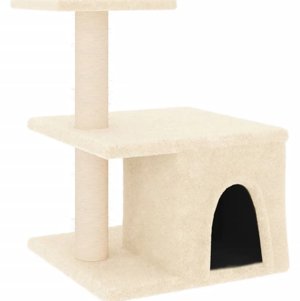MAISON EXCLUSIVE - Arbre à chat avec griffoirs en sisal crème 48 cm