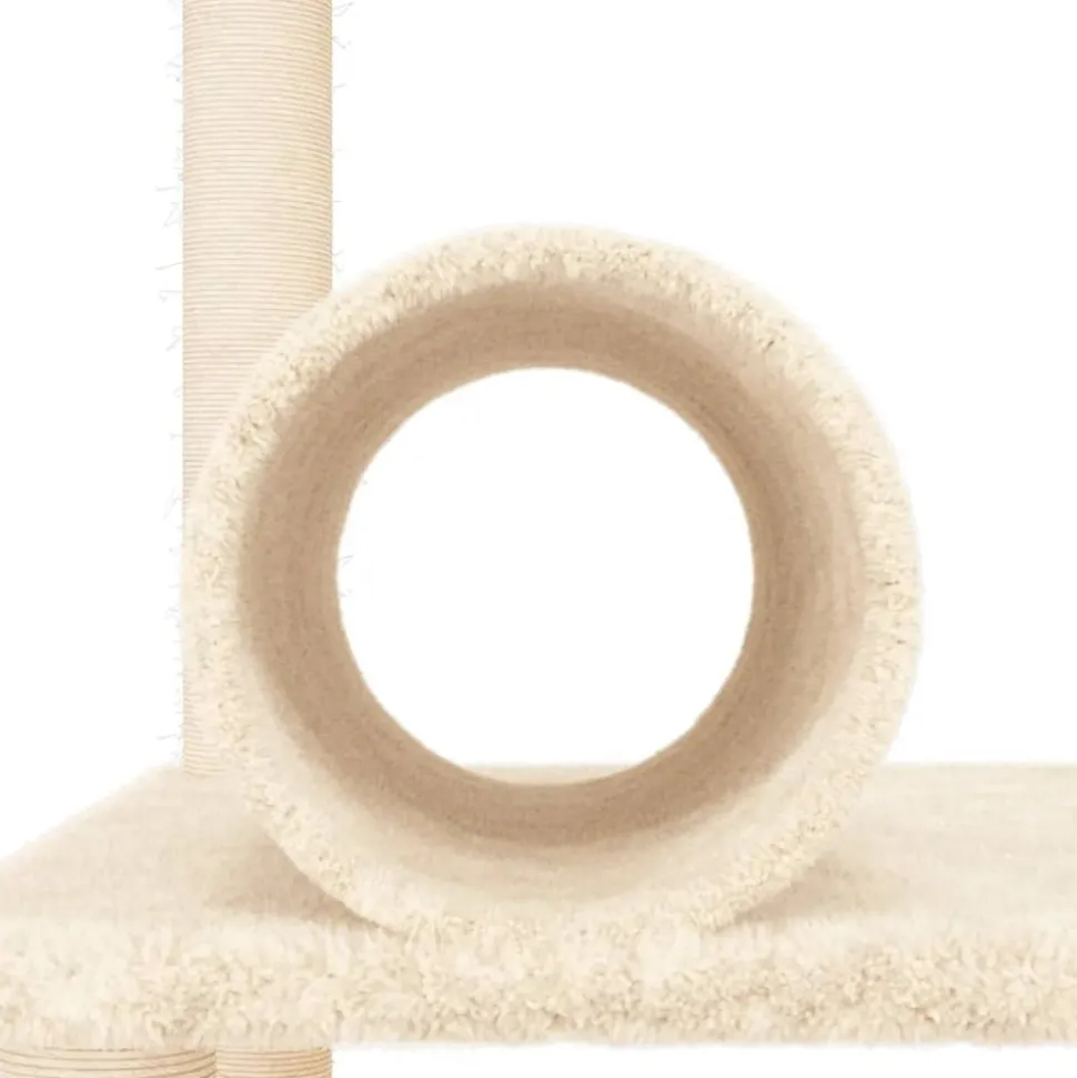 MAISON EXCLUSIVE - Arbre à chat avec griffoirs en sisal crème 136 cm
