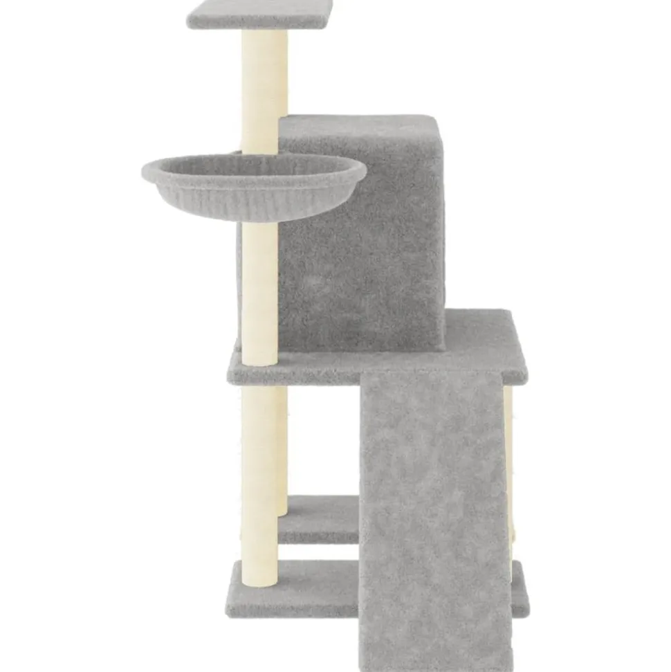 MAISON EXCLUSIVE - Arbre à chat avec griffoirs en sisal gris clair 96,5 cm