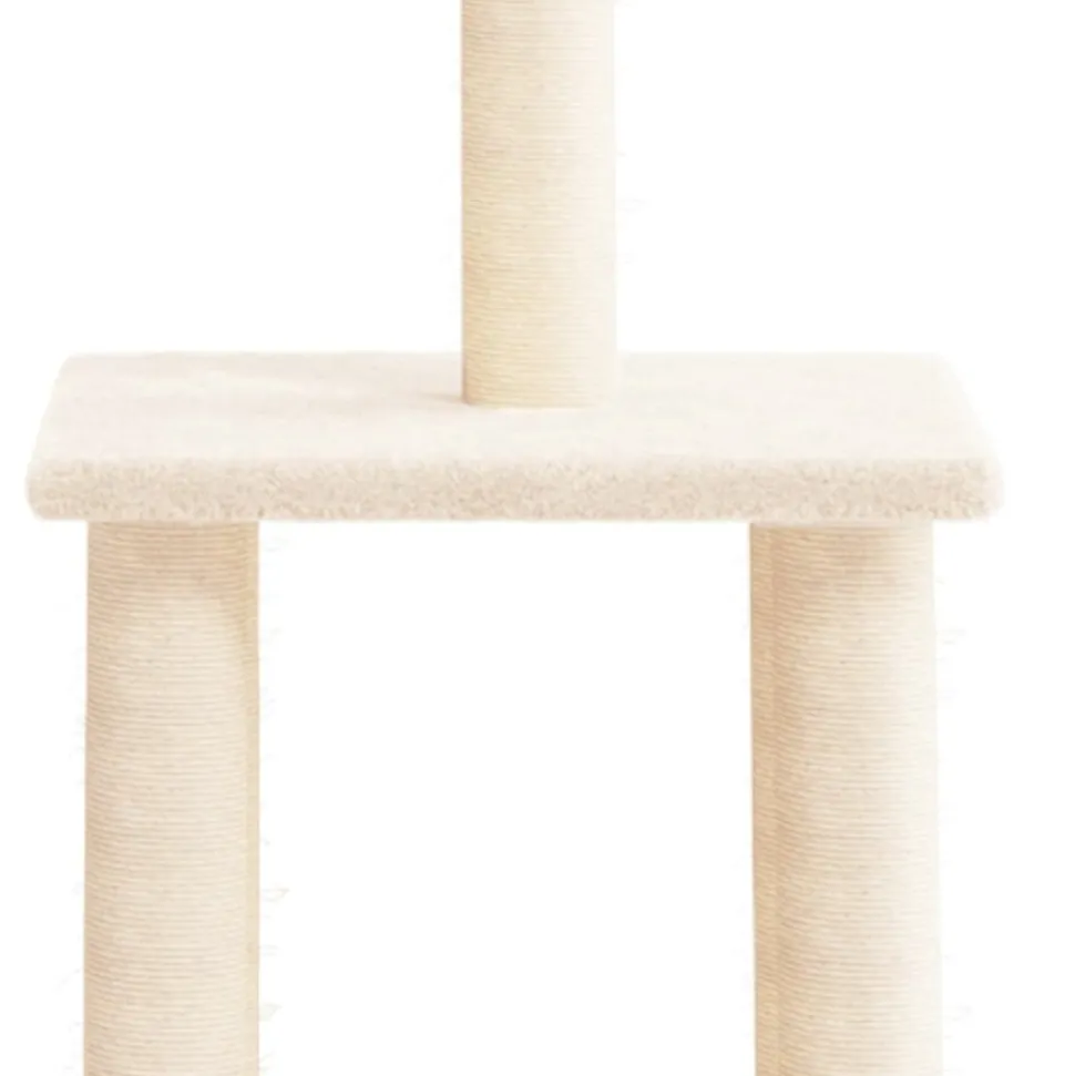 MAISON EXCLUSIVE - Arbre à chat avec griffoirs en sisal crème 85,5 cm