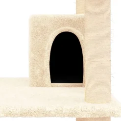 MAISON EXCLUSIVE - Arbre à chat avec griffoirs en sisal crème 162 cm